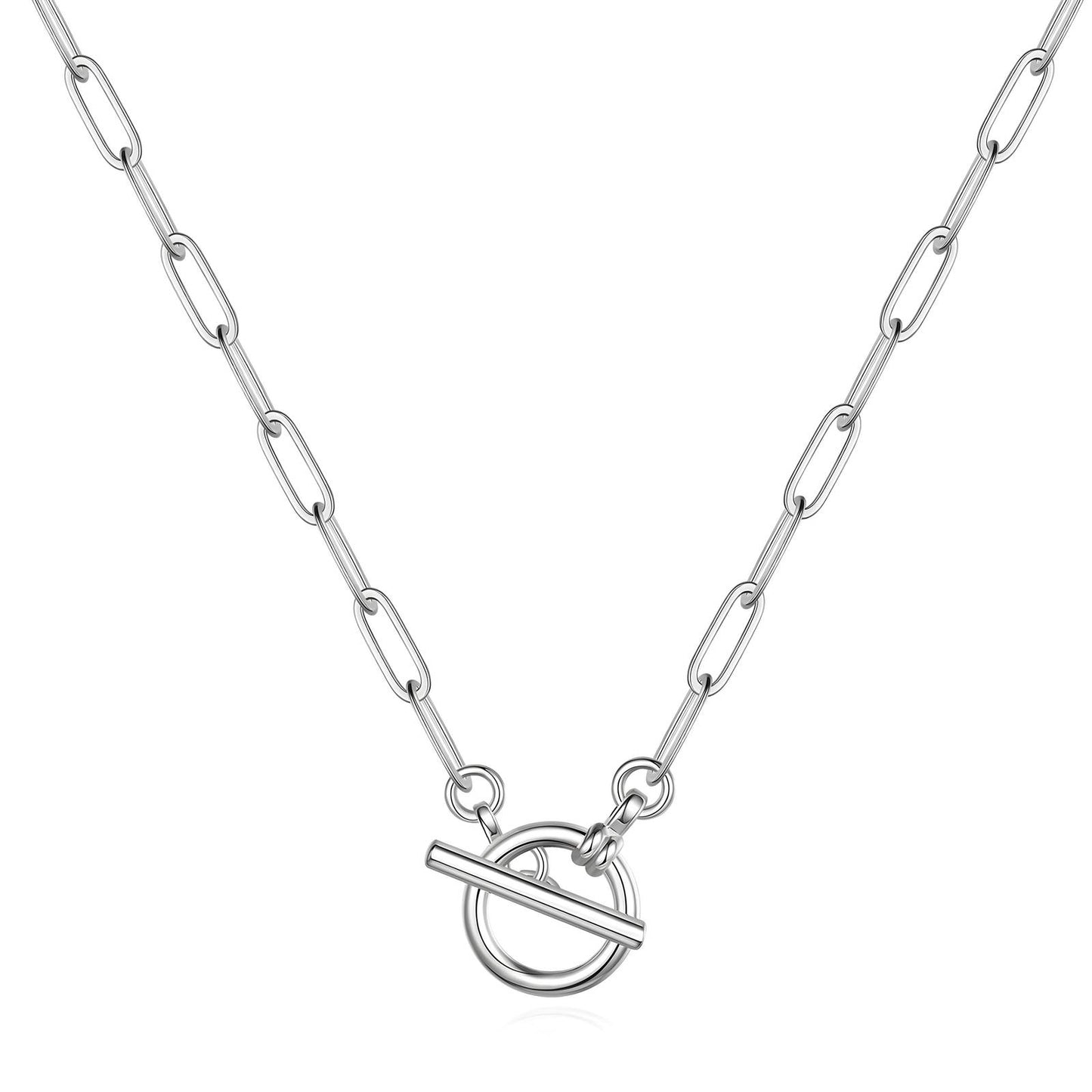 Silver chain link necklace with toggle clasp – Link & Lead Necklace by 31:10 Jewelry