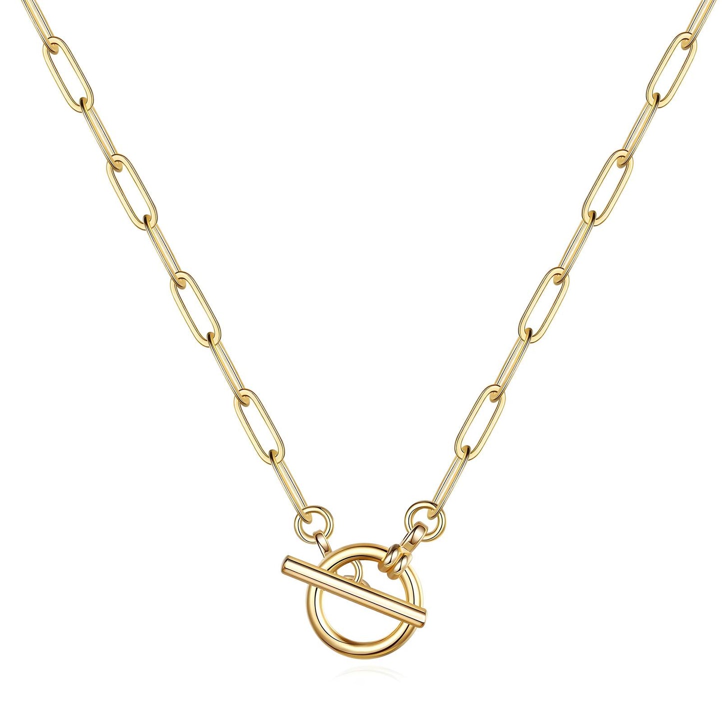 Gold necklace with bold statement