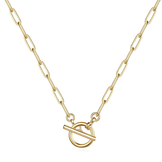 Gold necklace with bold statement