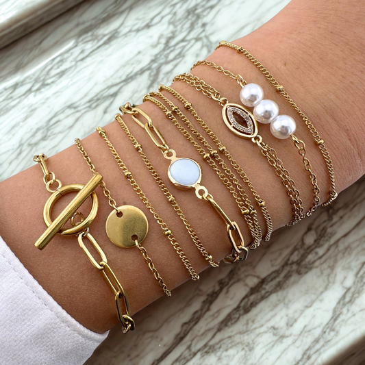 Link & Lead Bracelet Gold