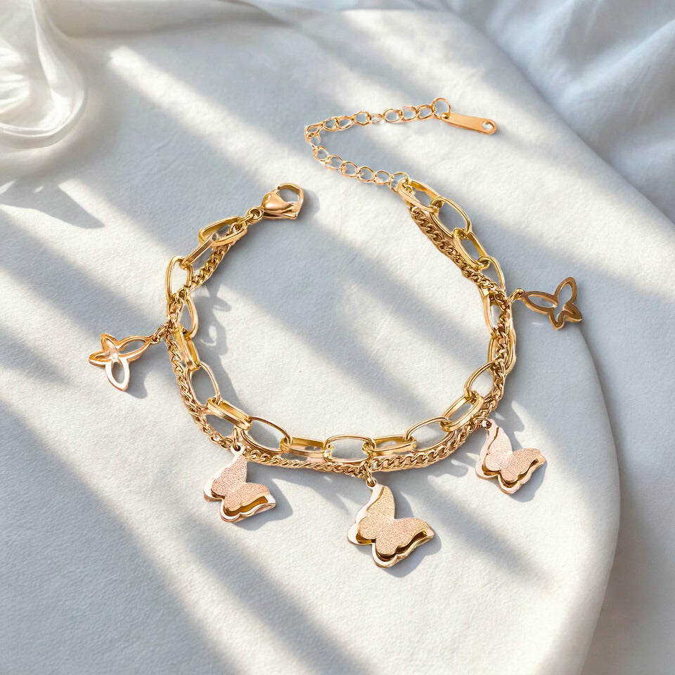 Flutter Bracelet - Rose Gold