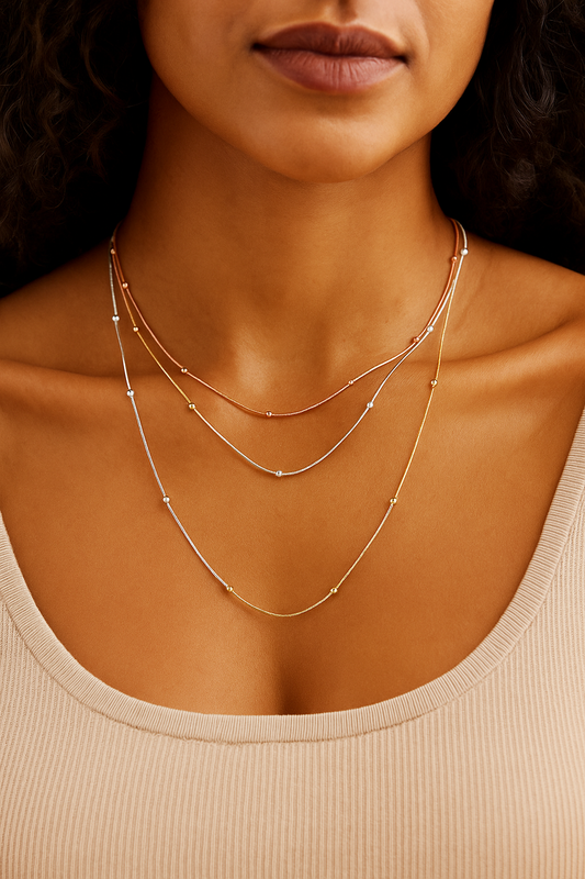 The Harmony Chain – Mixed Metal Layered Necklace