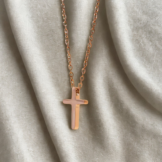 Constant Cross Necklace Rose Gold