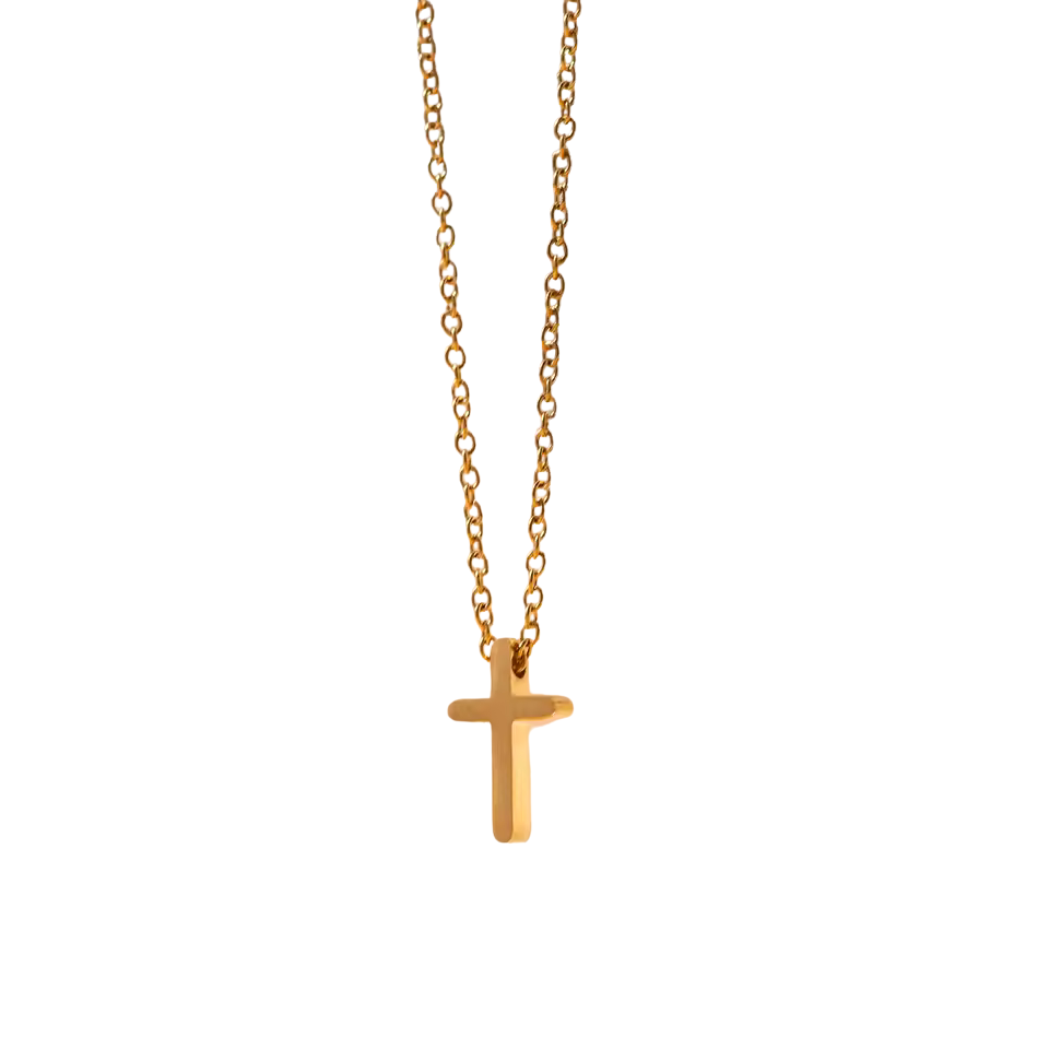 Gold simple minimalist cross