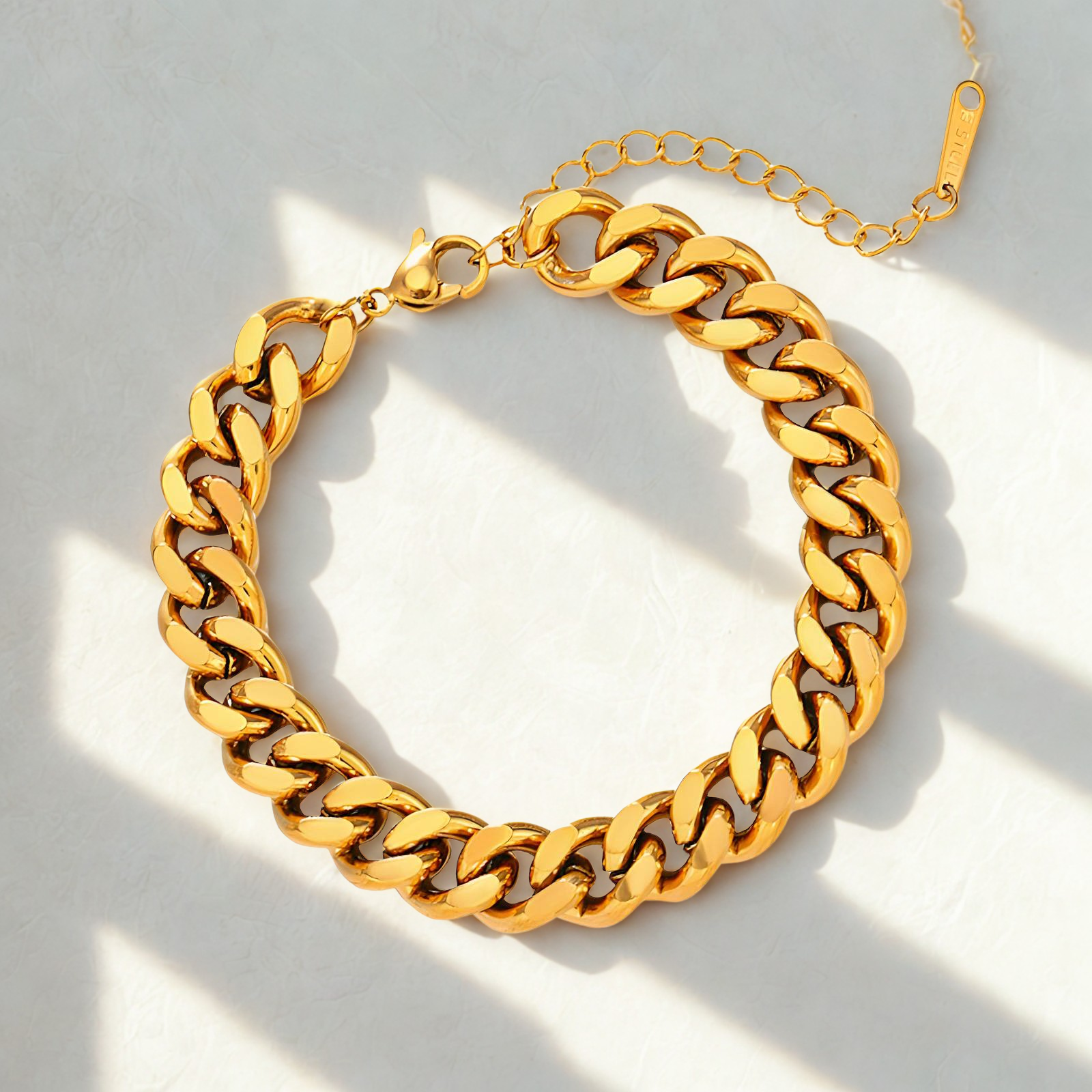 Bold gold Cuban link bracelet – Core Bracelet by 31:10 Jewelry