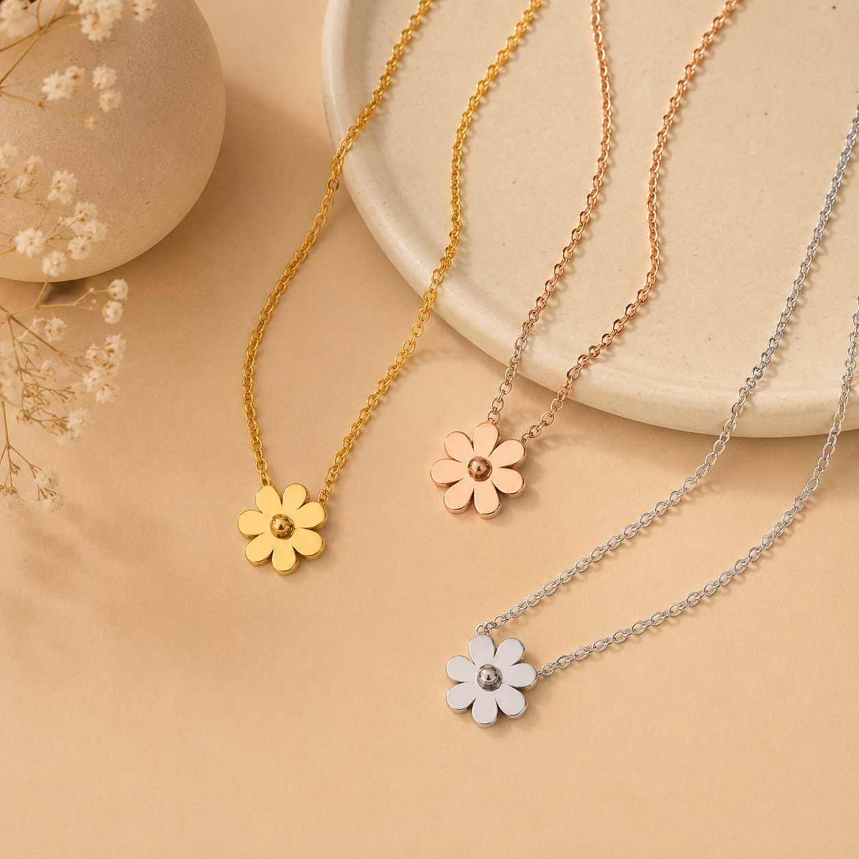 Daybloom Necklace - Silver
