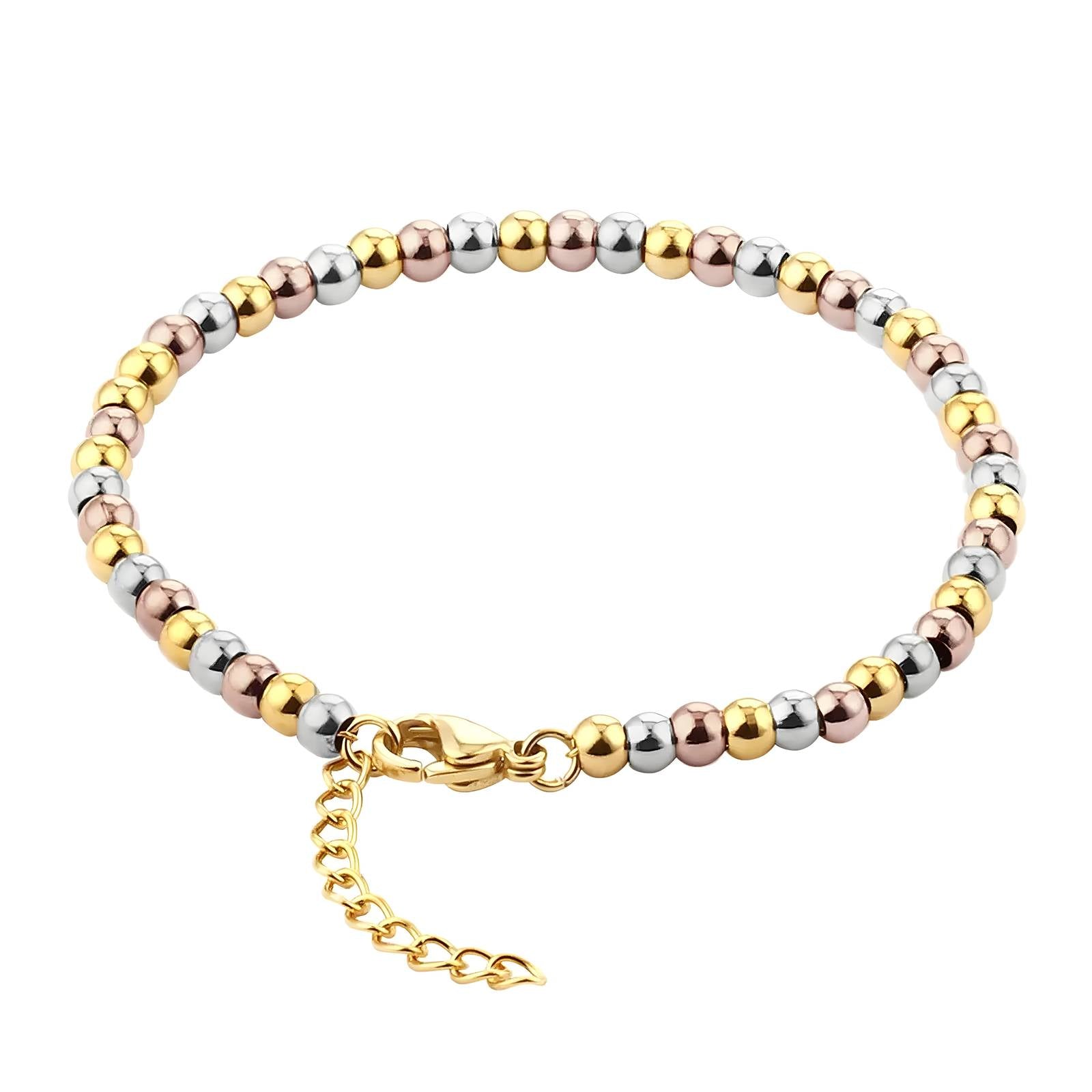 Multi metal gold silver rose gold bracelet
