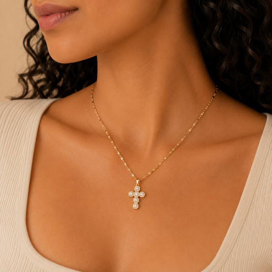 Radiant Cross Necklace