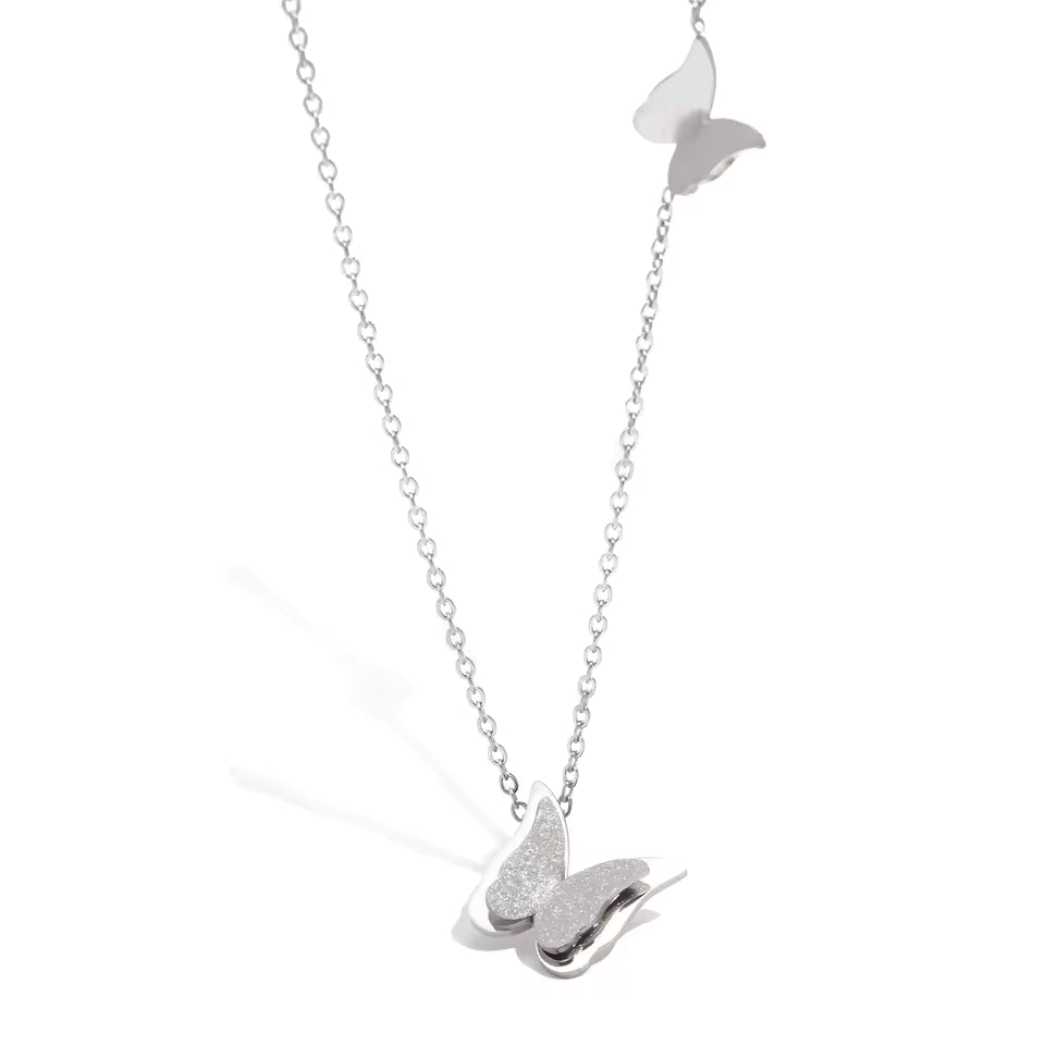 Flutter Necklace Silver