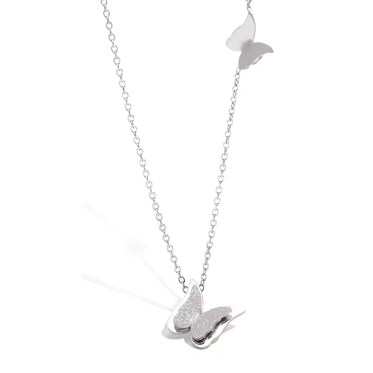 Flutter Necklace Silver