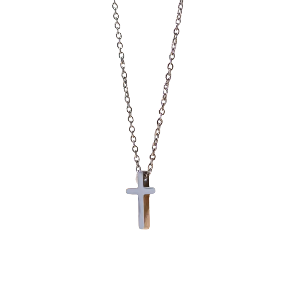 Constant Cross Necklace Silver