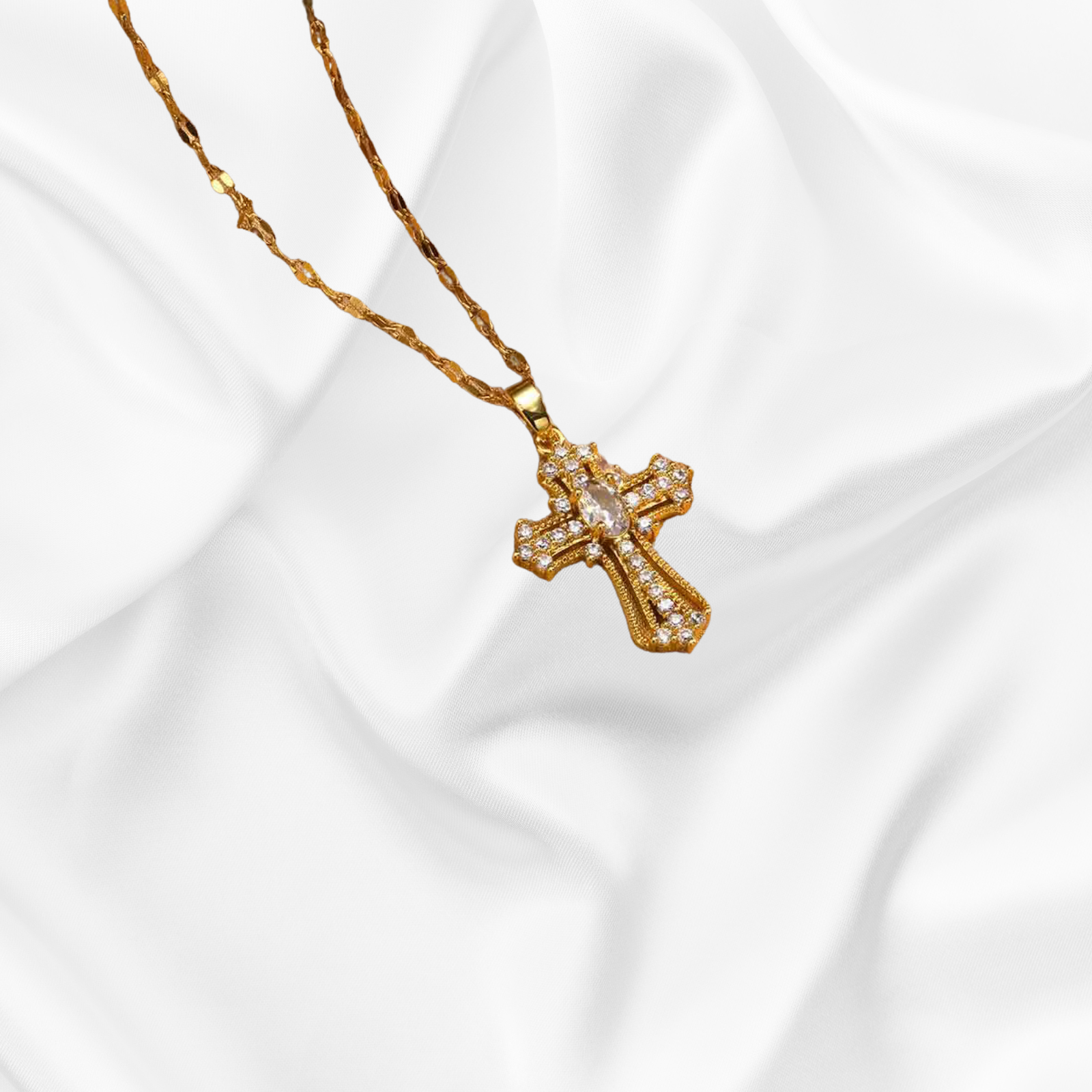 crystal cross necklace